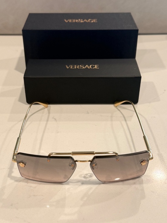 Versace *BRAND NEW* Full Set 0VE2245 Sunglasses Gold Frame, Gray Lenses, 60MM main image 11